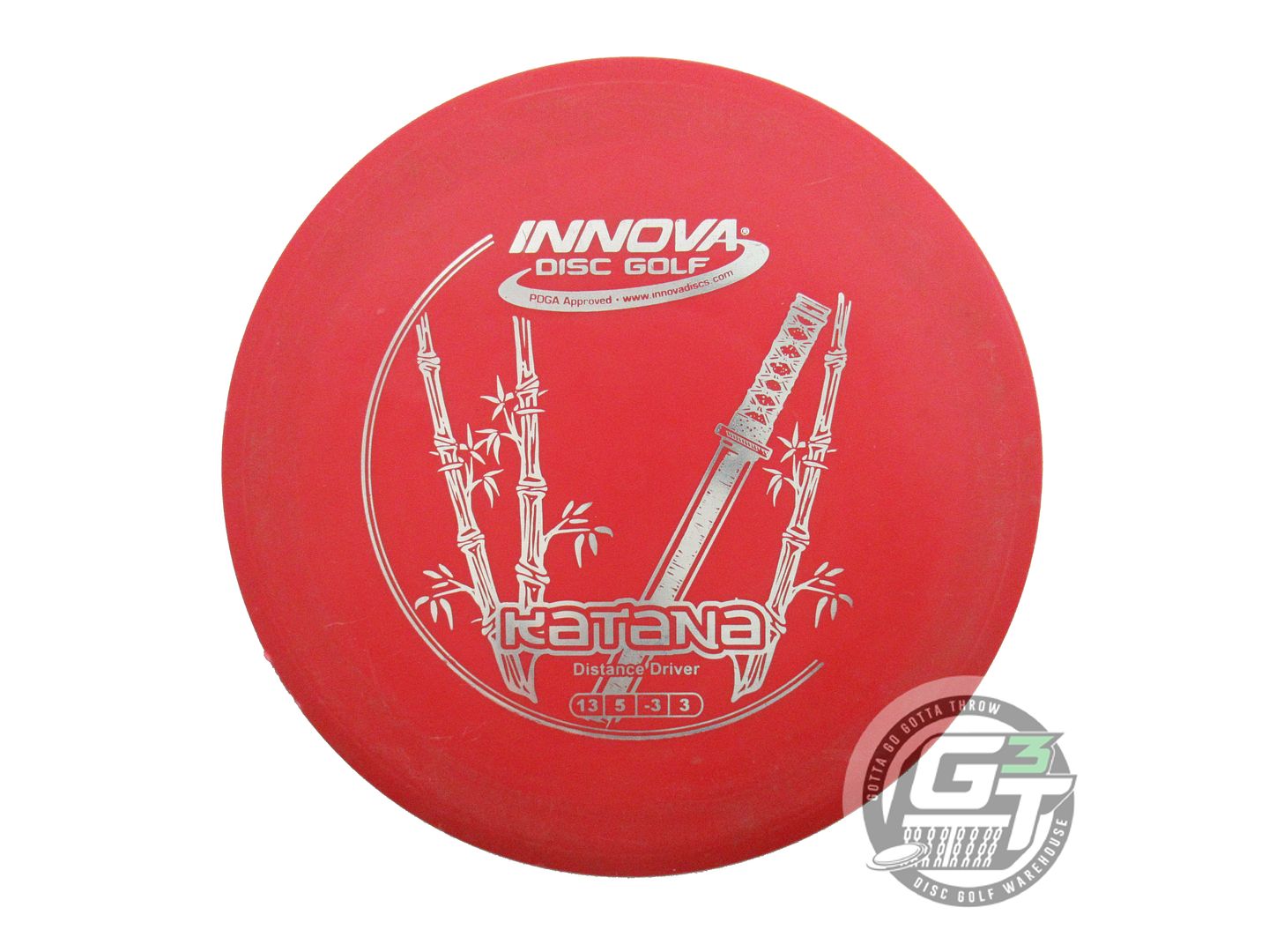 USED Innova DX Katana 175g Red Silver Foil Distance Driver Golf Disc