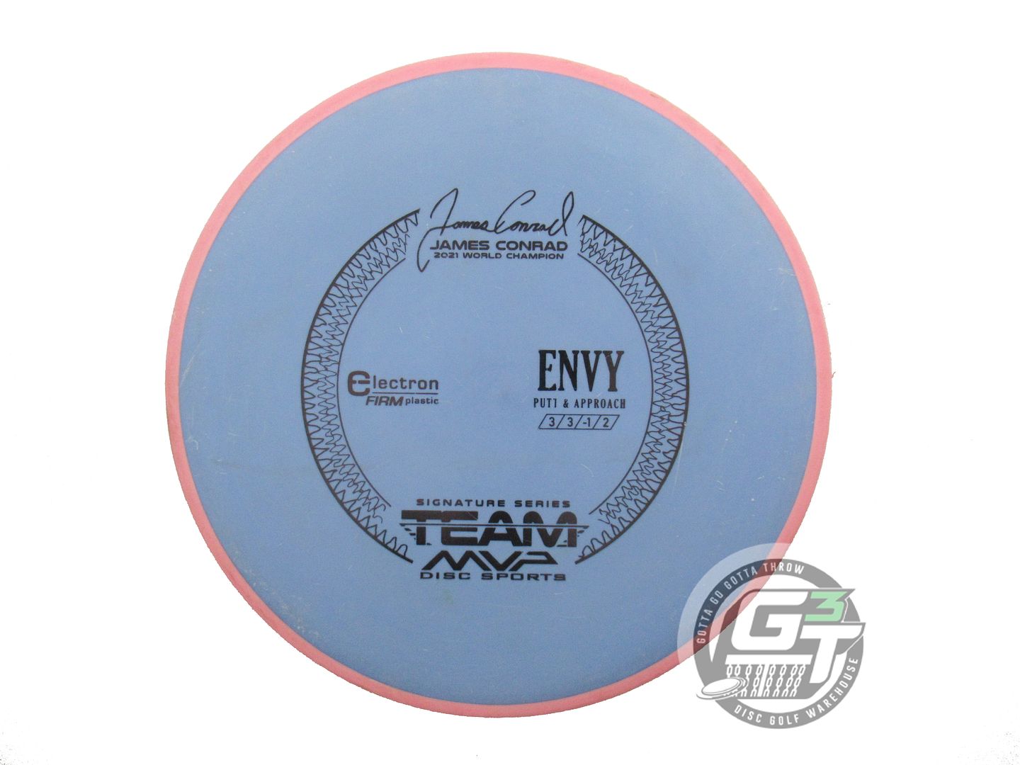 USED Axiom Discs [CONRAD] Electron Firm Envy 169g Blue Pink Rim Putter Golf Disc