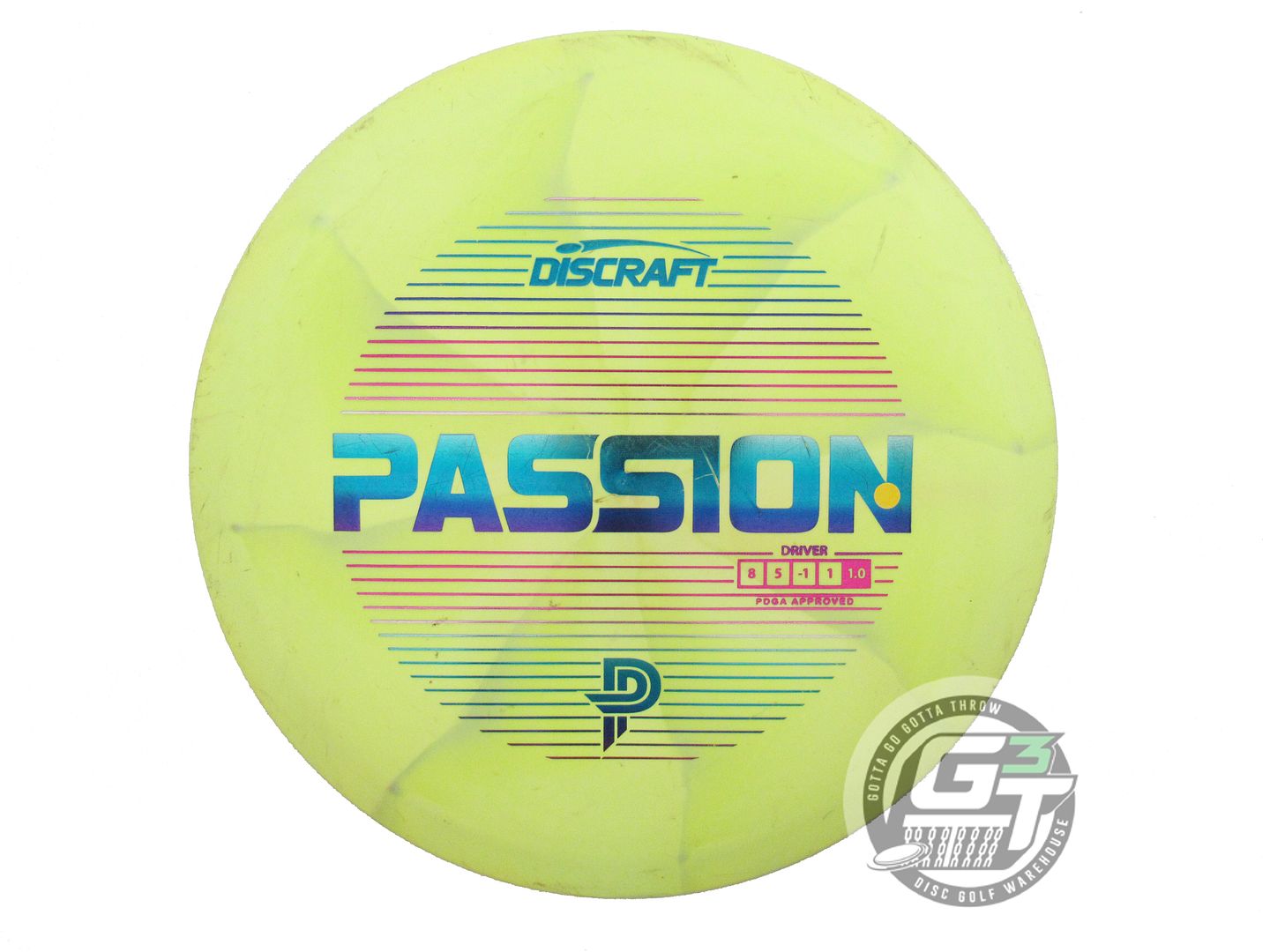 USED Discraft [PIERCE] ESP Passion 178g Lime-Peach Miami Foil Driver Golf Disc