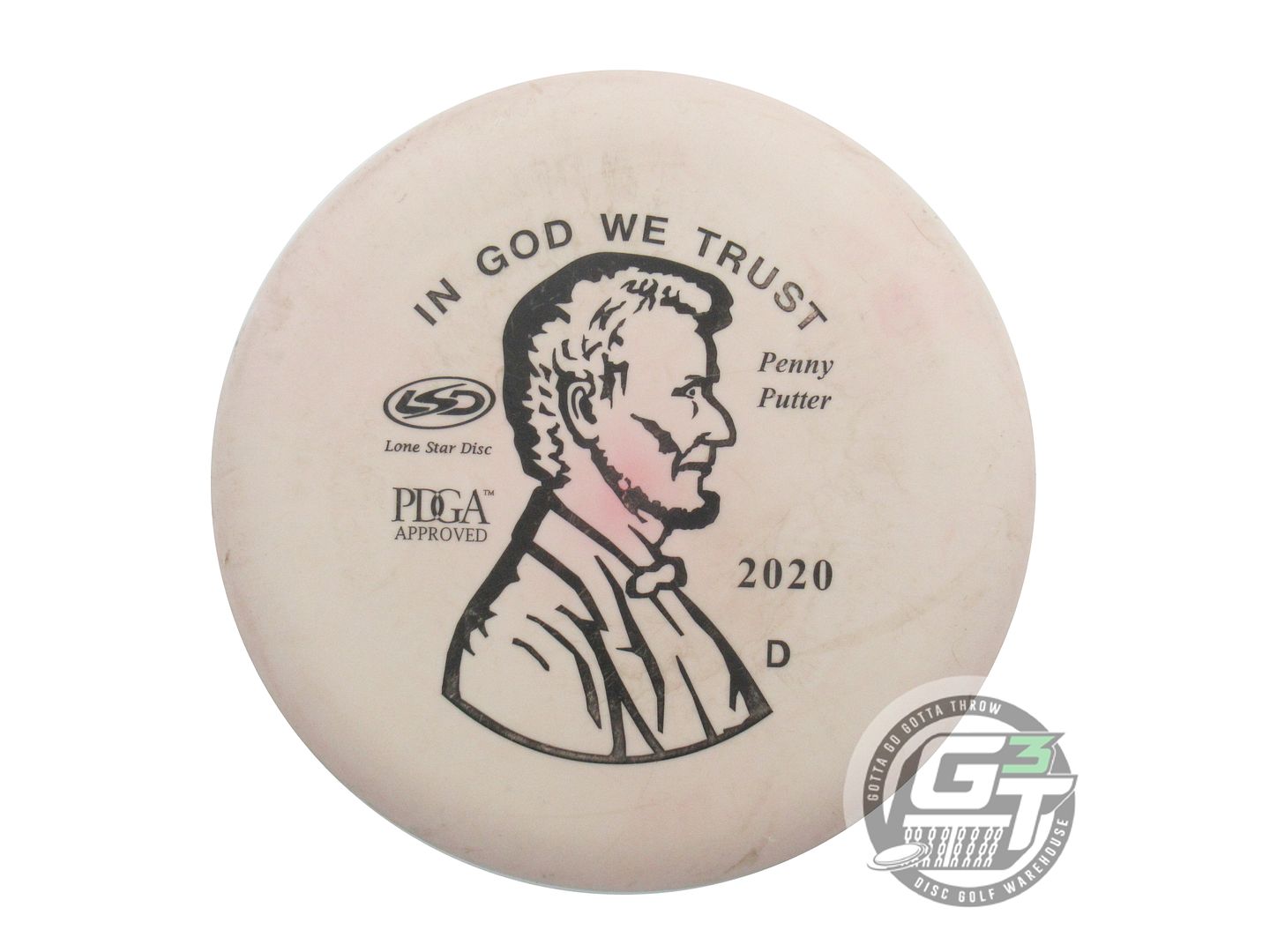 USED Lone Star Victor 2 Penny 169g Lt. Pink Black Stamp Putter Golf Disc