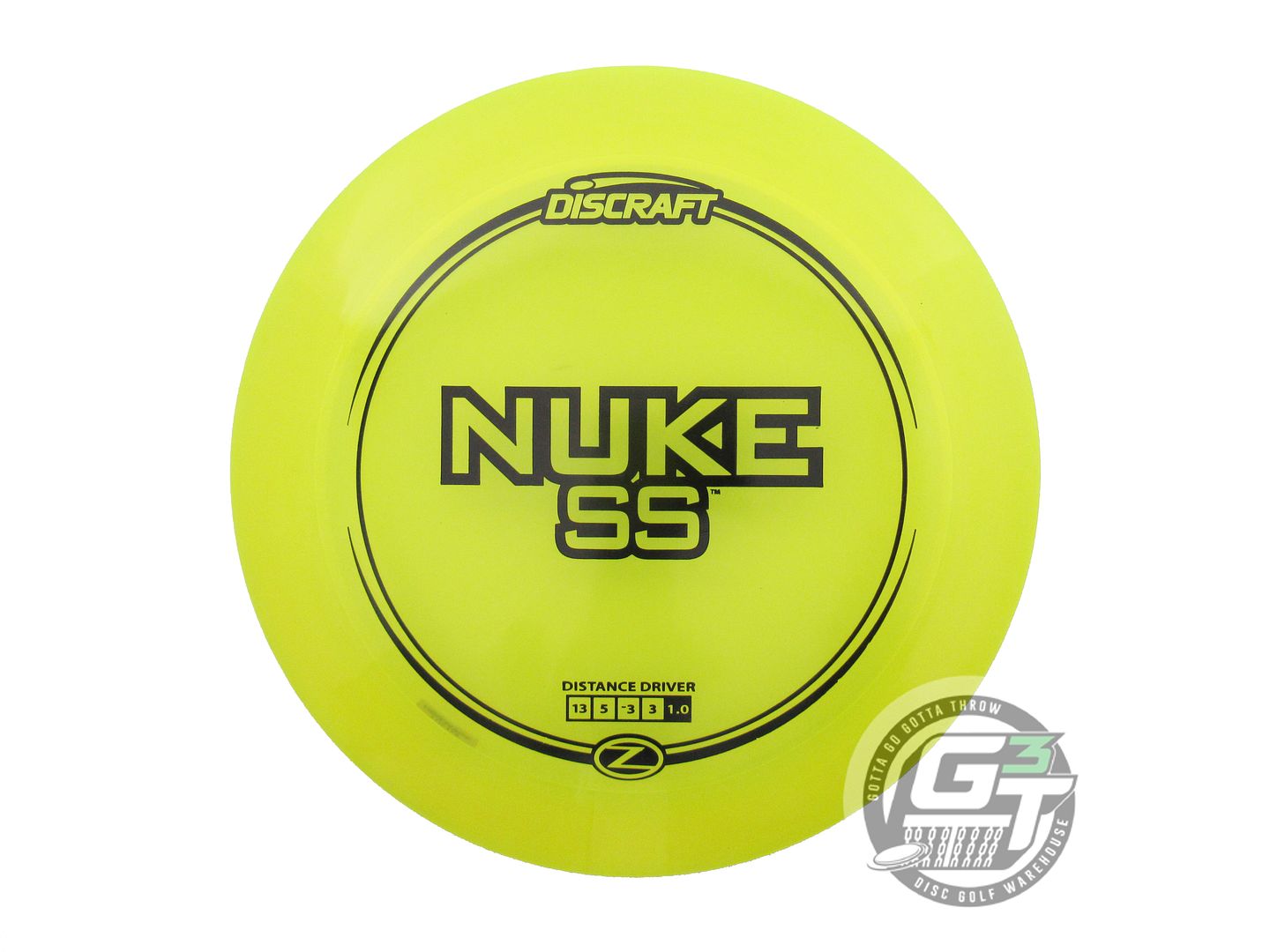 USED Discraft Z Nuke SS 172g Yellow Black Stamp Distance Driver Golf Disc