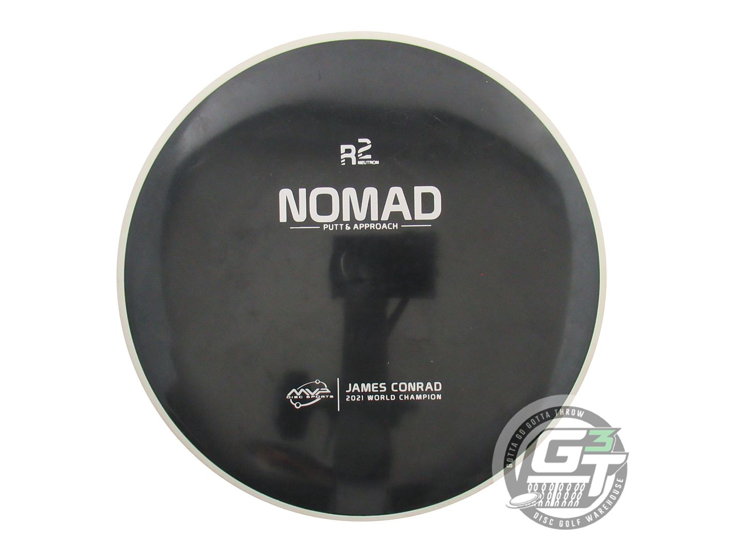 USED MVP Disc Sports R2 Neutron Nomad 170g Black White Rim Putter Golf Disc