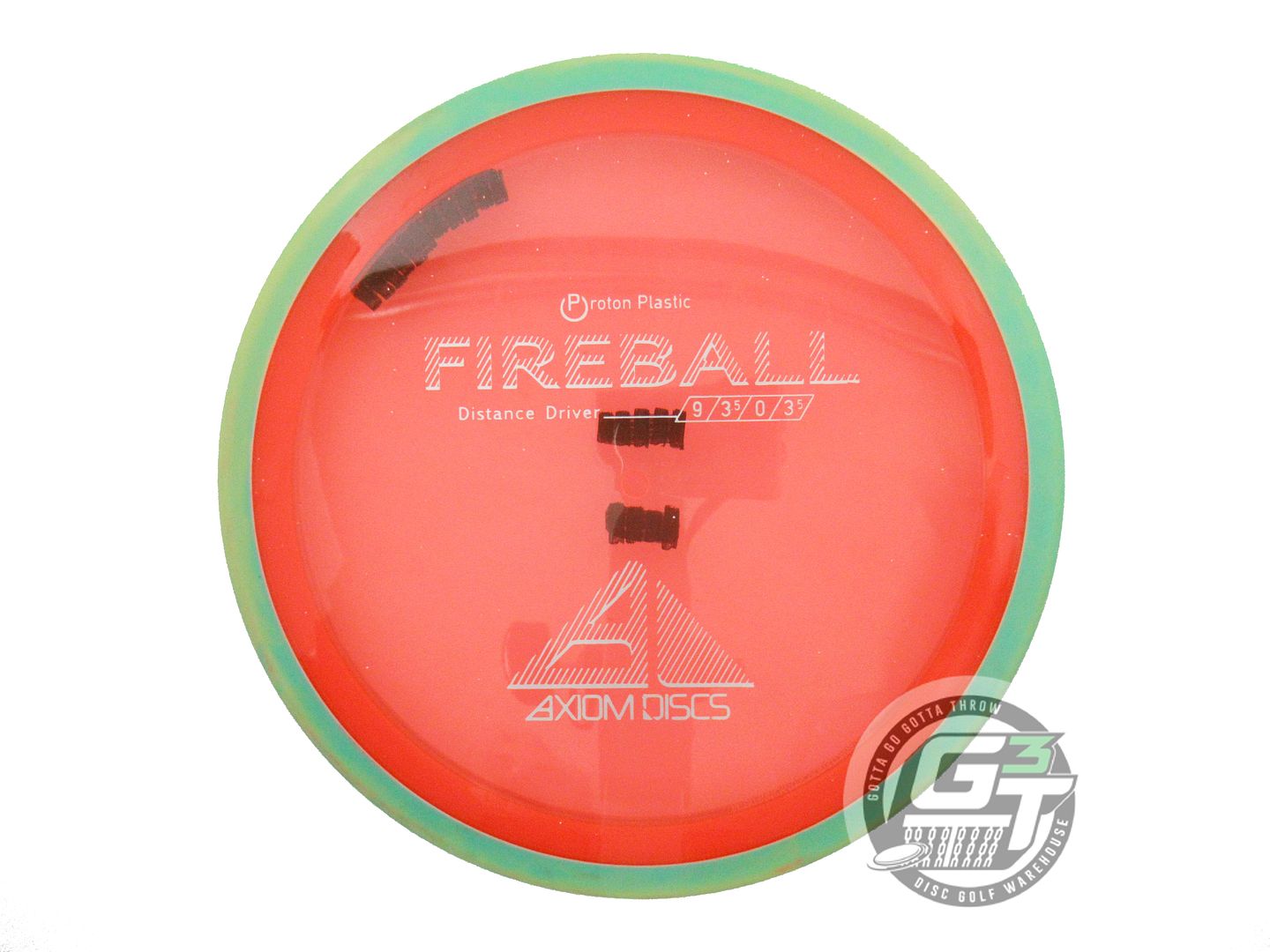 USED Axiom Discs Proton Fireball 173g Orange Green Rim Distance Driver Golf Disc