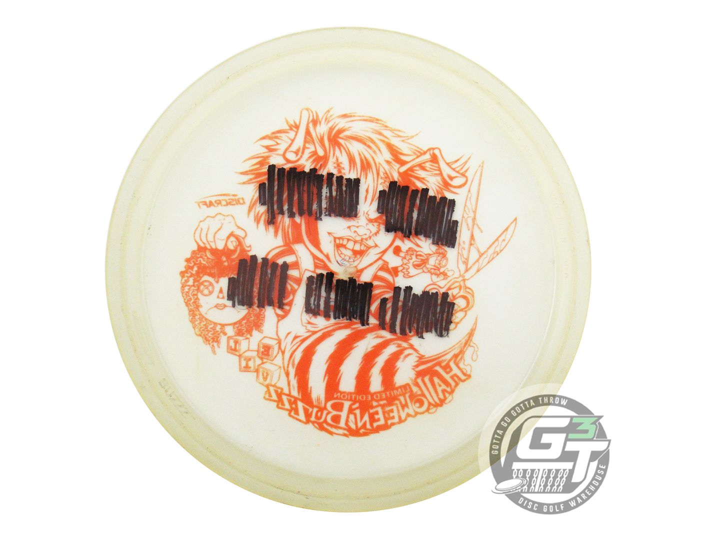 USED Discraft HALLOWEEN Glo Z Buzzz 180g Orange Stamp Midrange Golf Disc