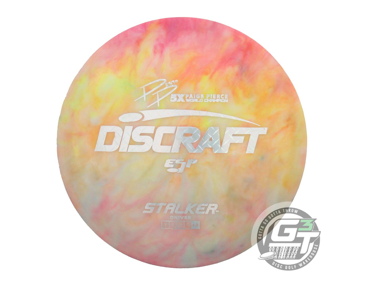 USED Discraft [PIERCE] ESP Stalker 176g Lt. Gray HOME DYED Fairway Driver Disc