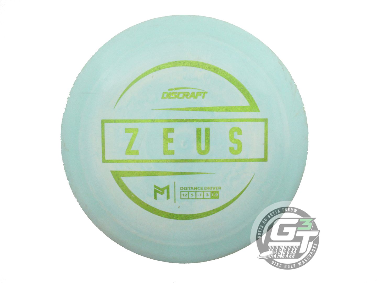USED Discraft [McBETH] ESP Zeus 174g Seafoam Lime Star Foil Driver Golf Disc