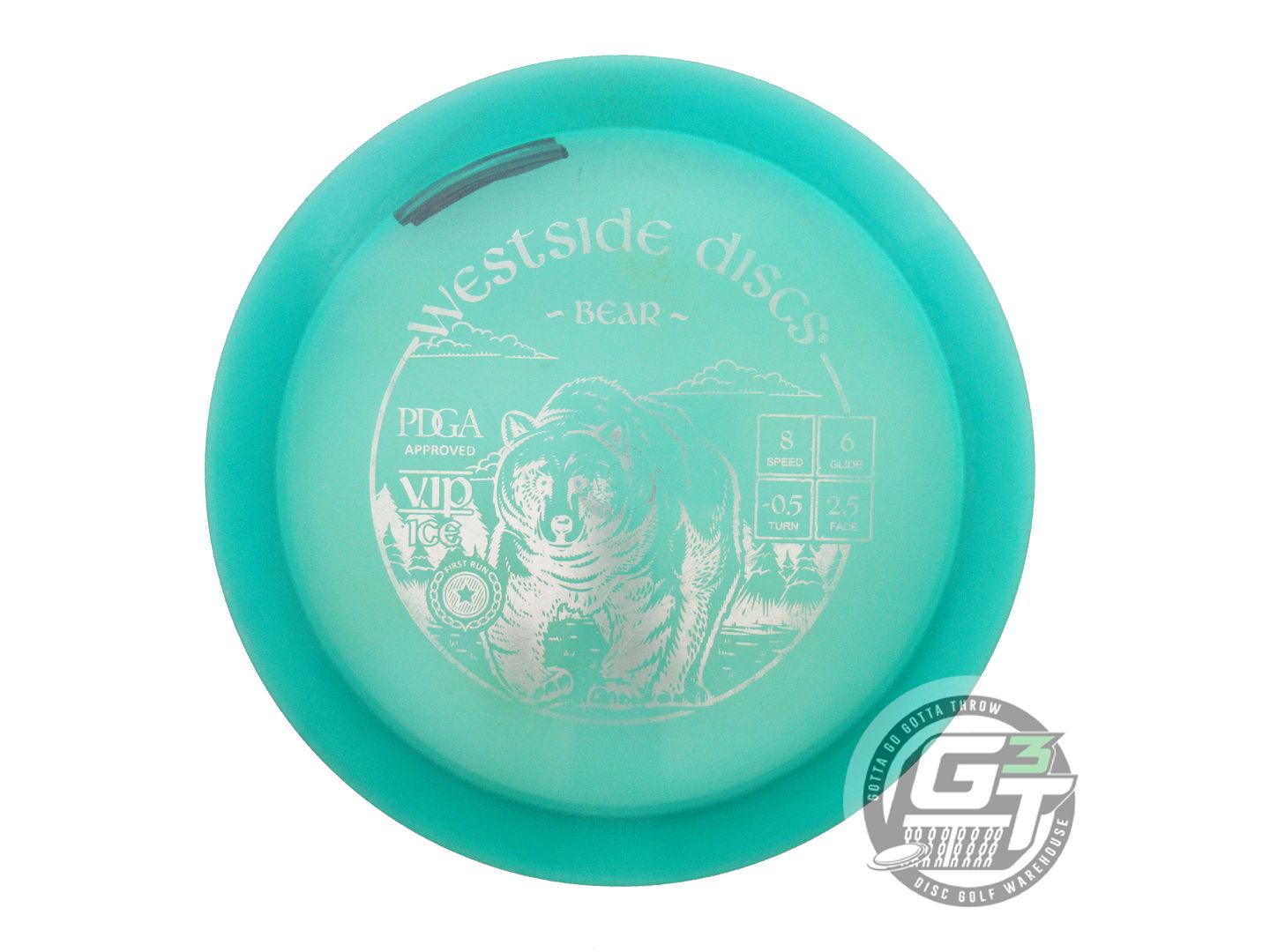 USED Westside Discs VIP Ice Bear 173g Teal Silver Foil Fairway Driver Golf Disc
