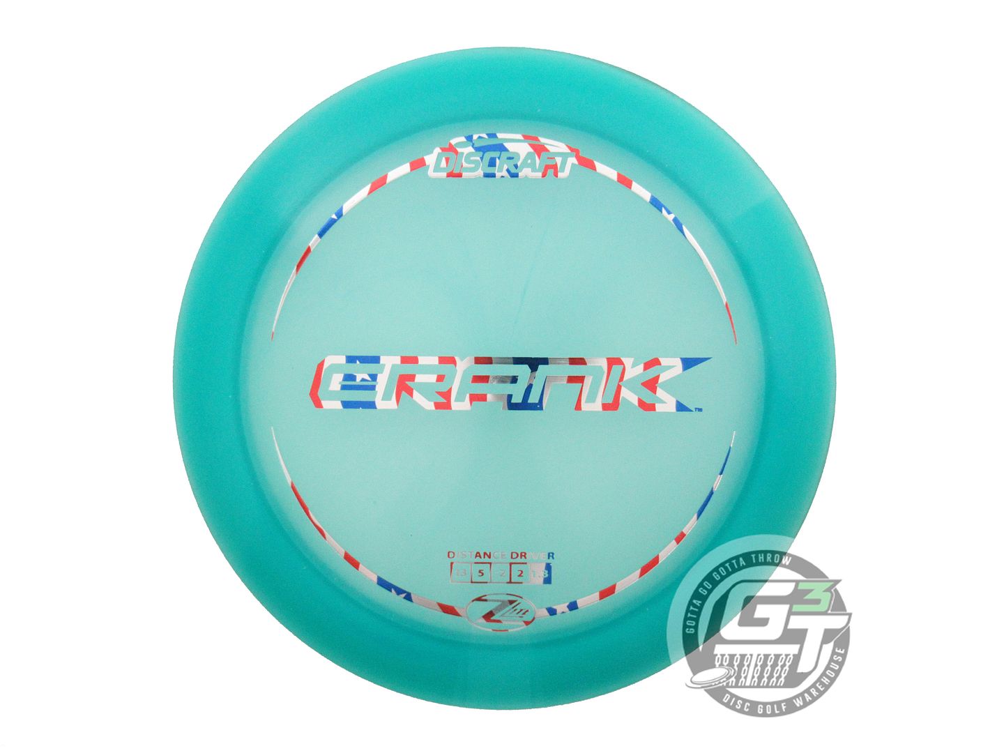 USED Discraft Z Lite Crank 159g Seafoam Flag Foil Distance Driver Golf Disc