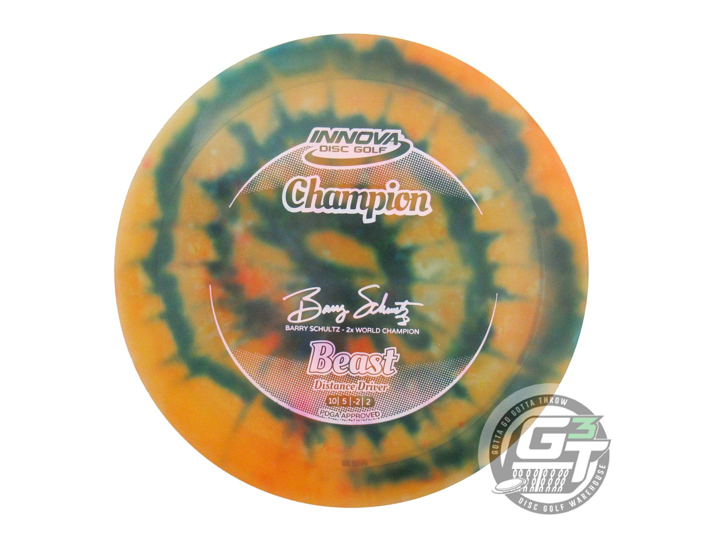 USED Innova I-DYE Champion Beast 176g Marigold Burst Distance Driver Golf Disc