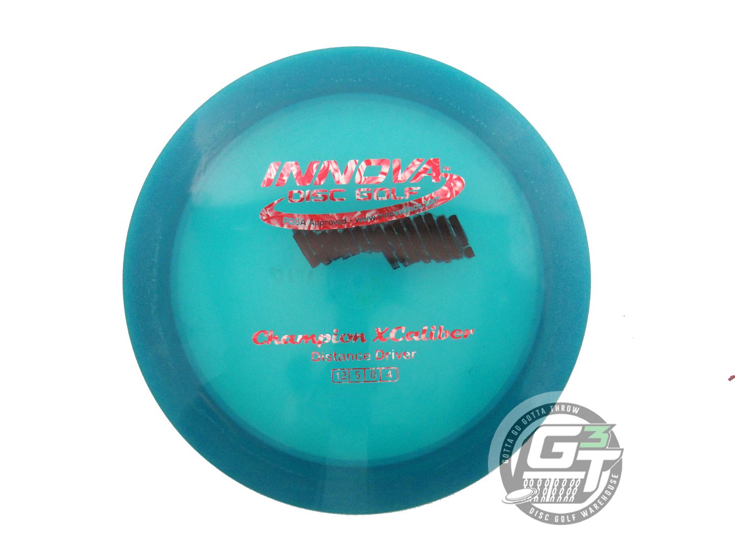 USED Innova Champion Xcaliber 170g Teal Red Rose Foil Distance Driver Golf Disc