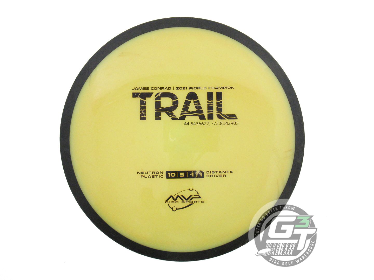USED MVP Disc Sports Neutron Trail 168g Yellow Distance Driver Golf Disc