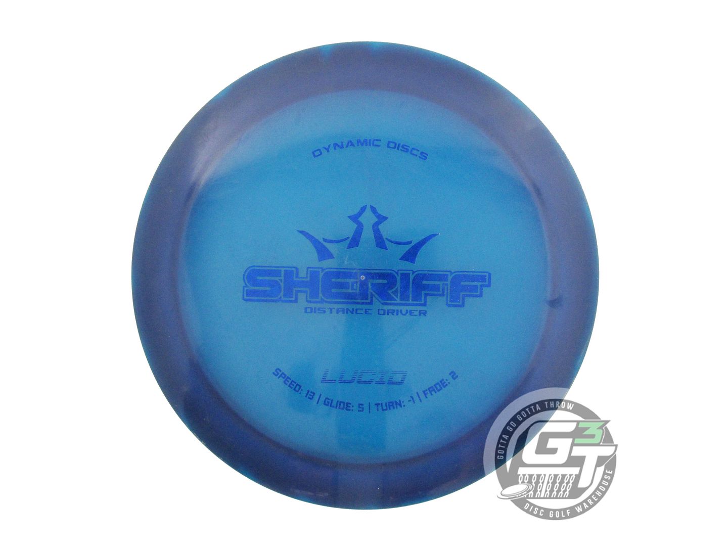 USED Dynamic Discs Lucid Sheriff 167g Blue Blue Shatter Foil Driver Golf Disc
