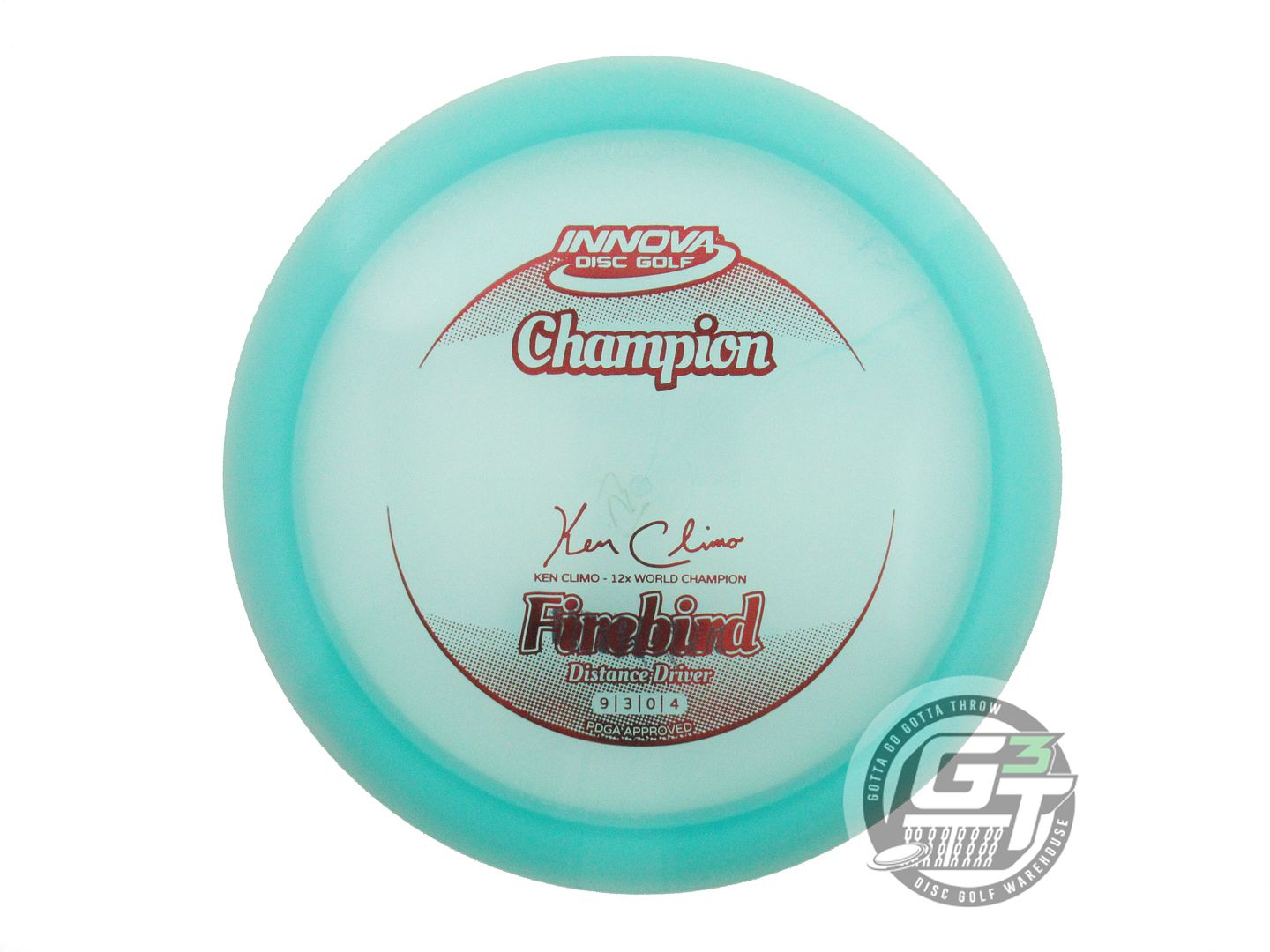 USED Innova Champion Firebird 157g Seafoam Red Foil Distance Driver Golf Disc