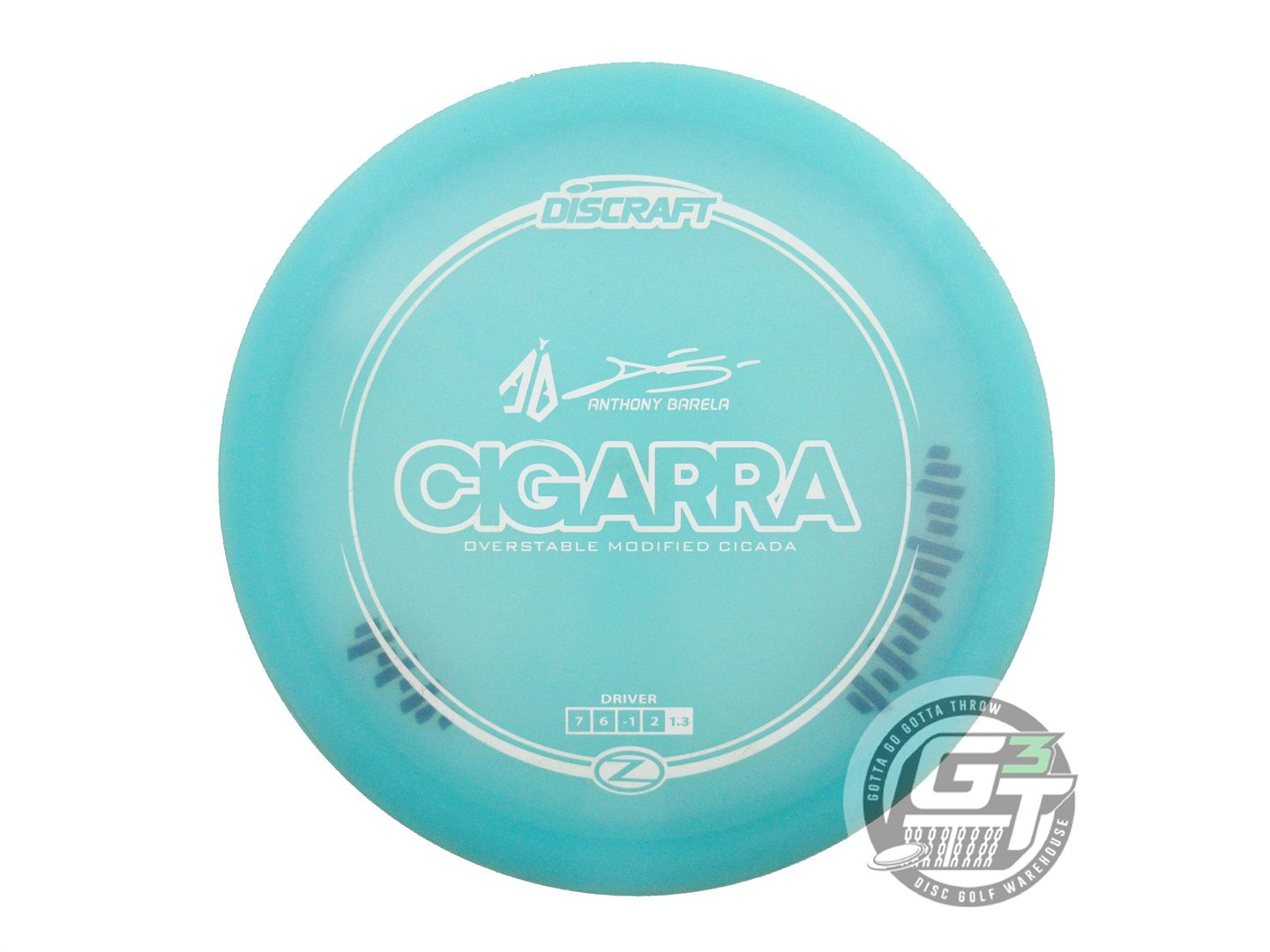 USED Discraft [BARELA] Z Cigarra 176g Teal White Stamp Fairway Driver Golf Disc