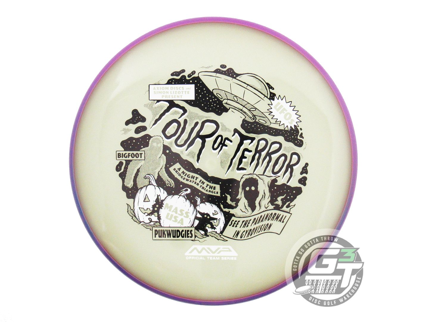 NOS Axiom Discs [LIZOTTE] Eclipse Glow Proton Pixel 174g Purple Rim Putter Disc
