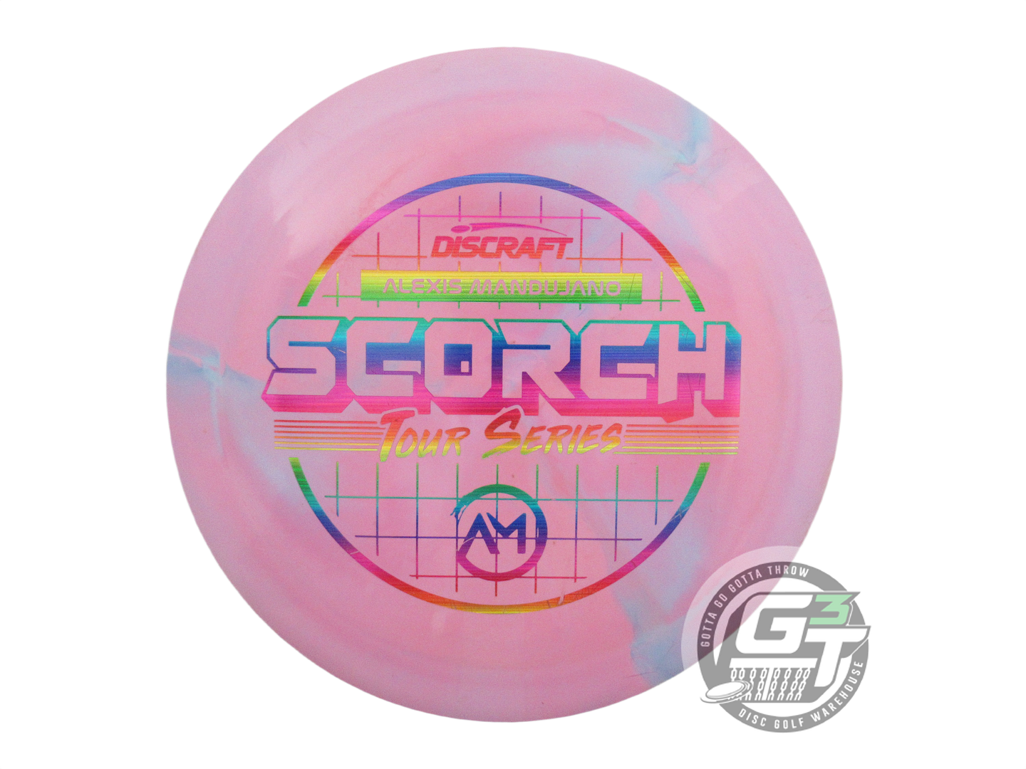 USED Discraft [MANDUJANO] Swirl ESP Scorch 172g Pink-Blue Distance Driver Disc
