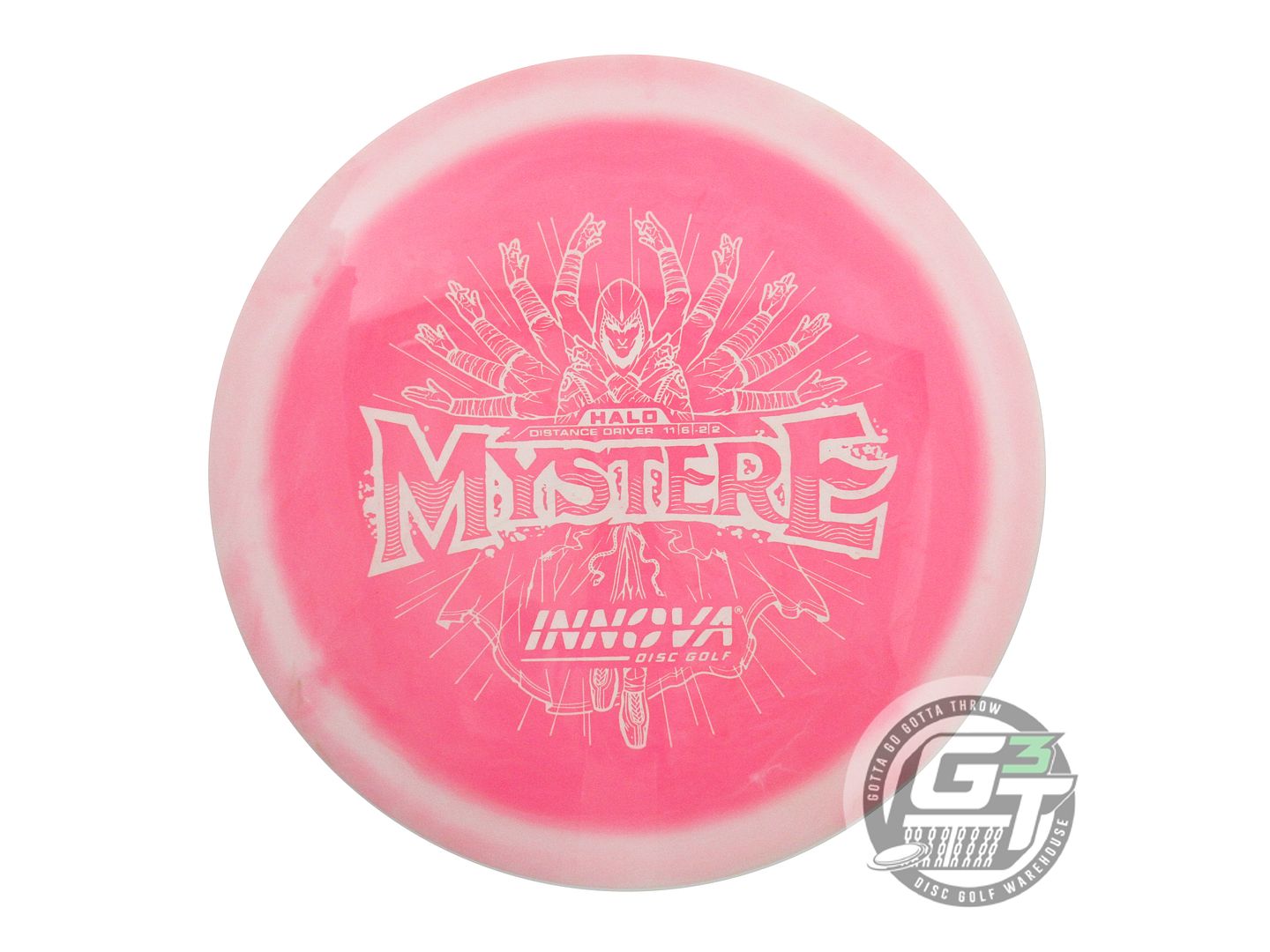 USED Innova Halo Star Mystere 168g White-Pink Distance Driver Golf Disc