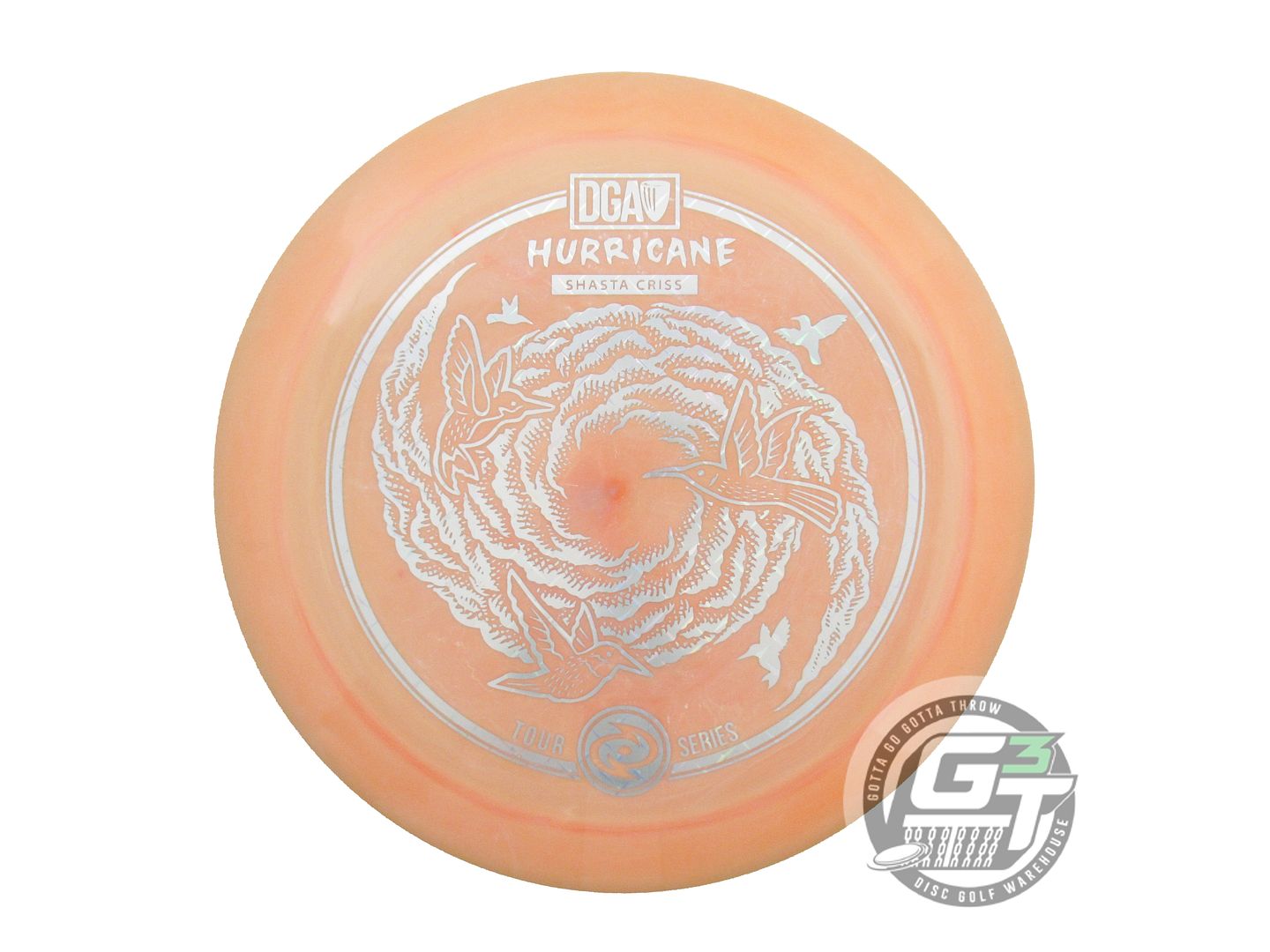 NOS DGA [CRISS] ProLine Hurricane 174g Orange Diamond Plate Foil Driver Disc