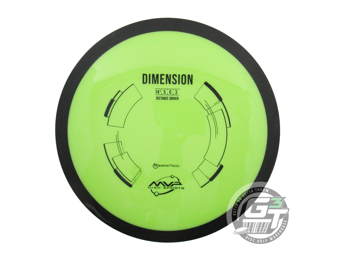 USED MVP Disc Sports Classic Neutron Dimension 171g Lime Distance Driver Disc