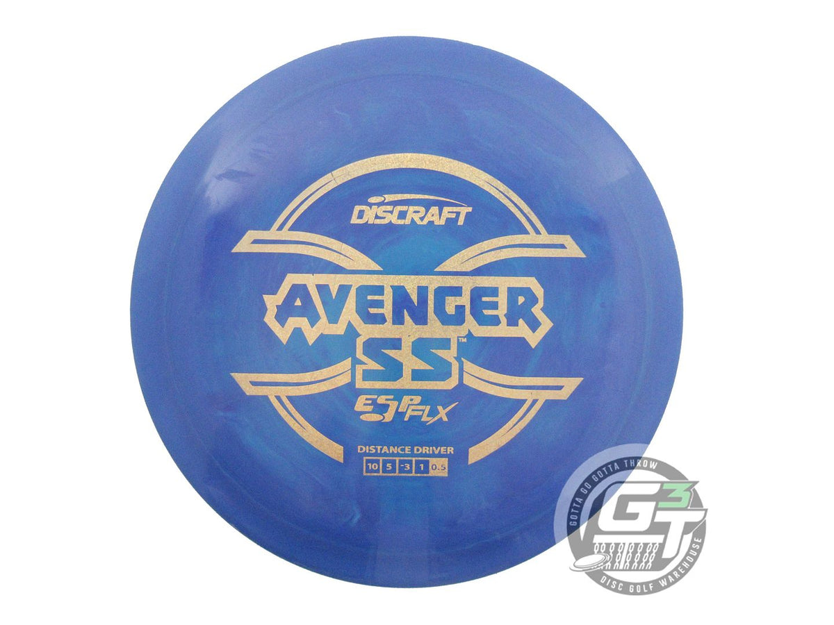USED Discraft ESP FLX Avenger SS 172g Purple-Teal Gold Glitter Driver Golf Disc