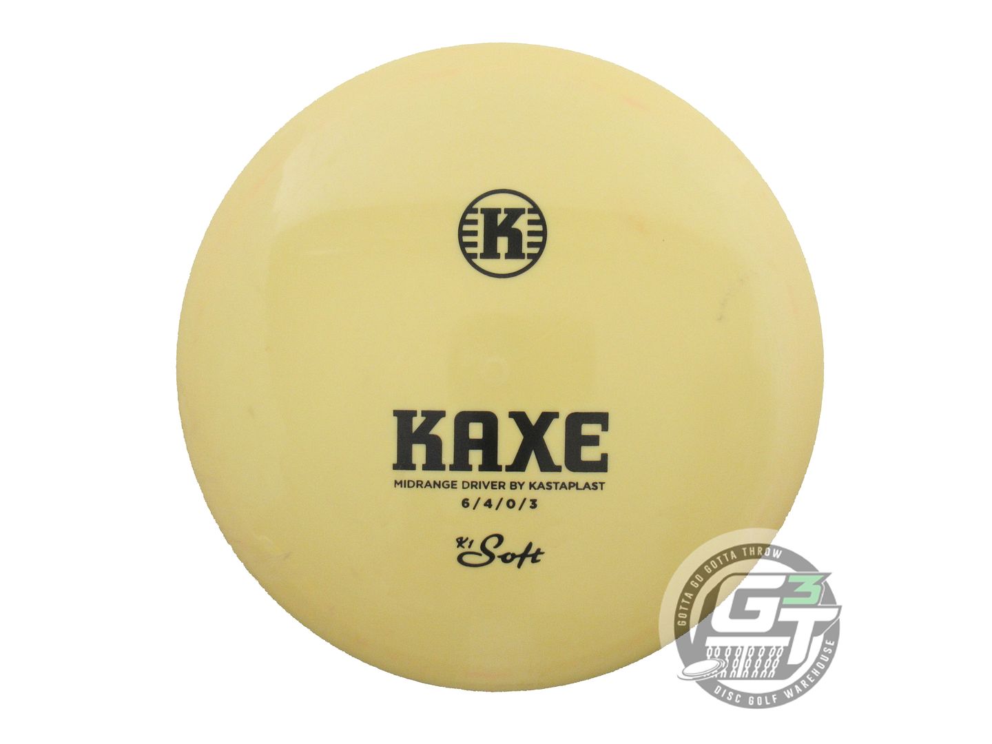 USED Kastaplast K1 Soft Kaxe 172g Yellow Black Stamp Midrange Golf Disc
