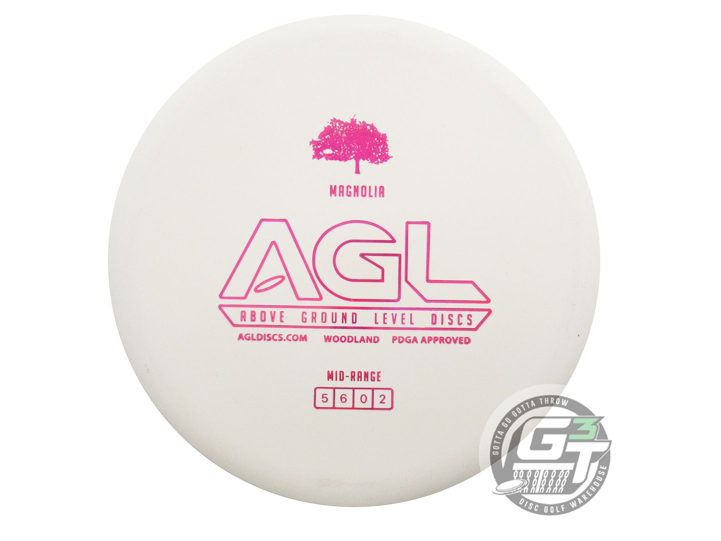 Above Ground Level Woodland Magnolia Midrange Golf Disc (Individually Listed)