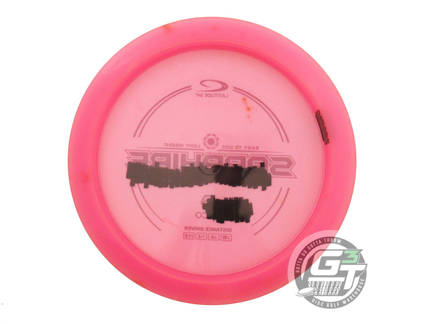 USED Latitude 64 Opto Sapphire 154g Pink Purple Foil Distance Driver Golf Disc