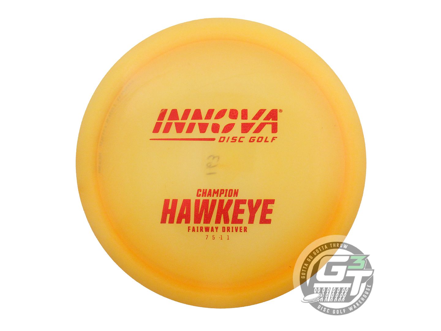 USED Innova Champion Hawkeye 163g Peach Red Glitter Foil Fairway Driver Disc