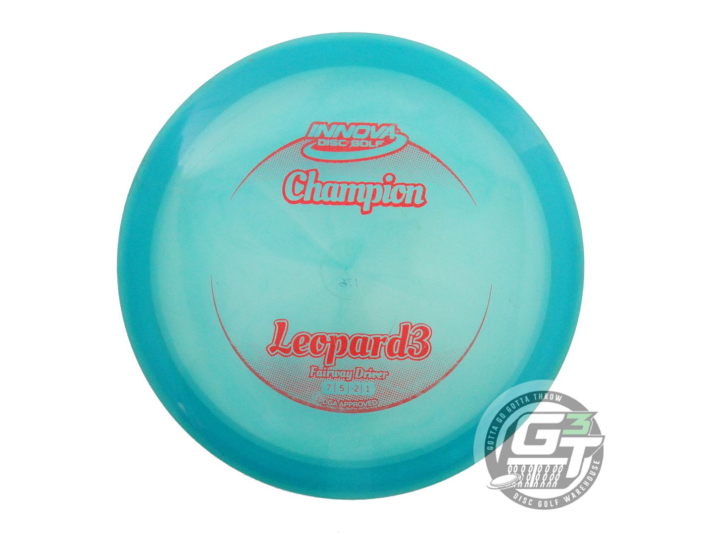 USED Innova Champion Leopard3 176g Teal Red Glitter Foil Fairway Driver Disc