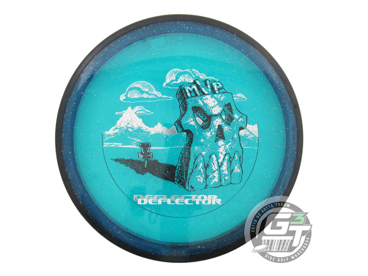 USED MVP Disc Sports SKULBOY Proton Deflector 175g Blue Midrange Golf Disc