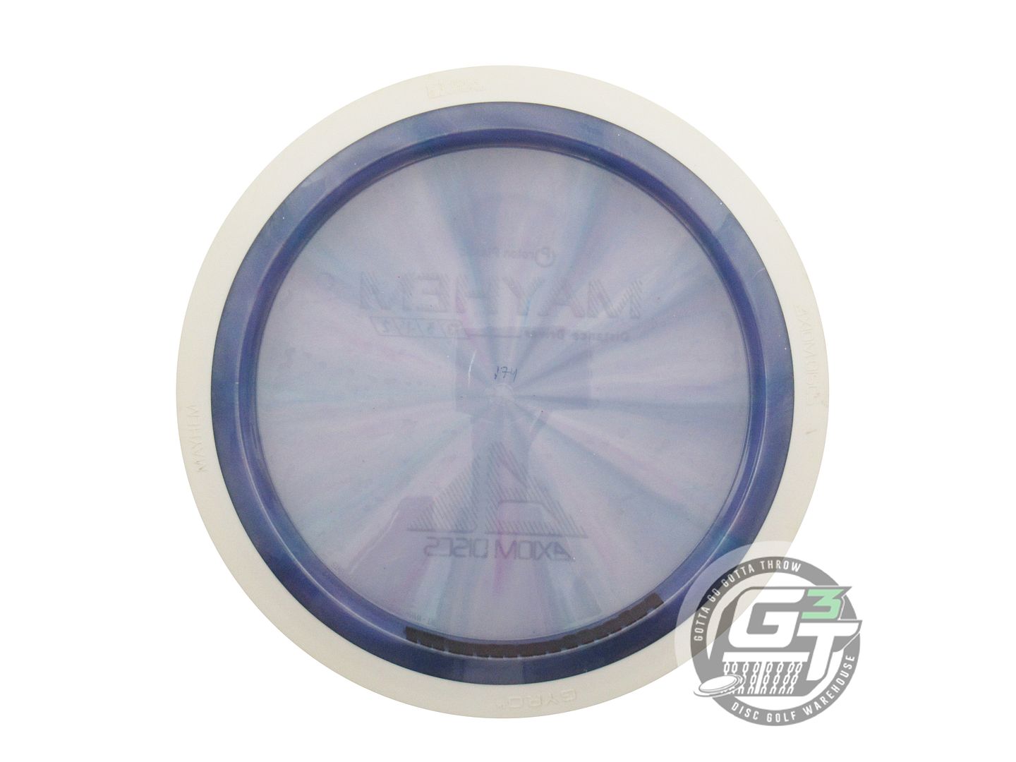 USED Axiom Discs Proton Mayhem 174g Purple White Rim Distance Driver Golf Disc