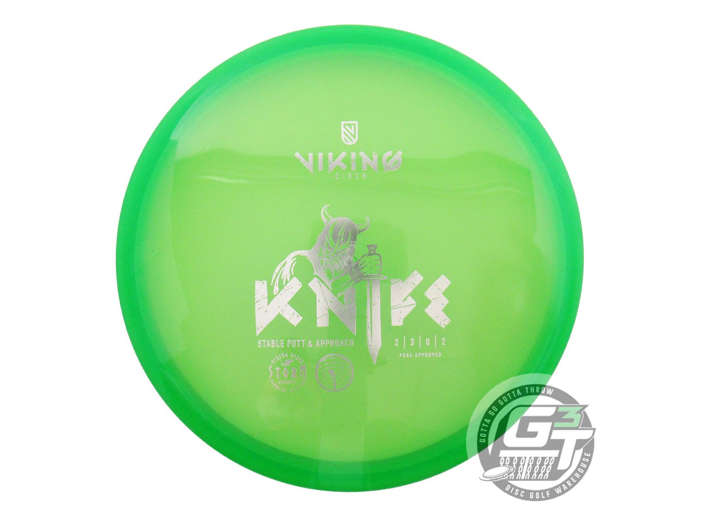 USED Viking Discs Storm Knife 173g Green Silver Foil Putter Golf Disc