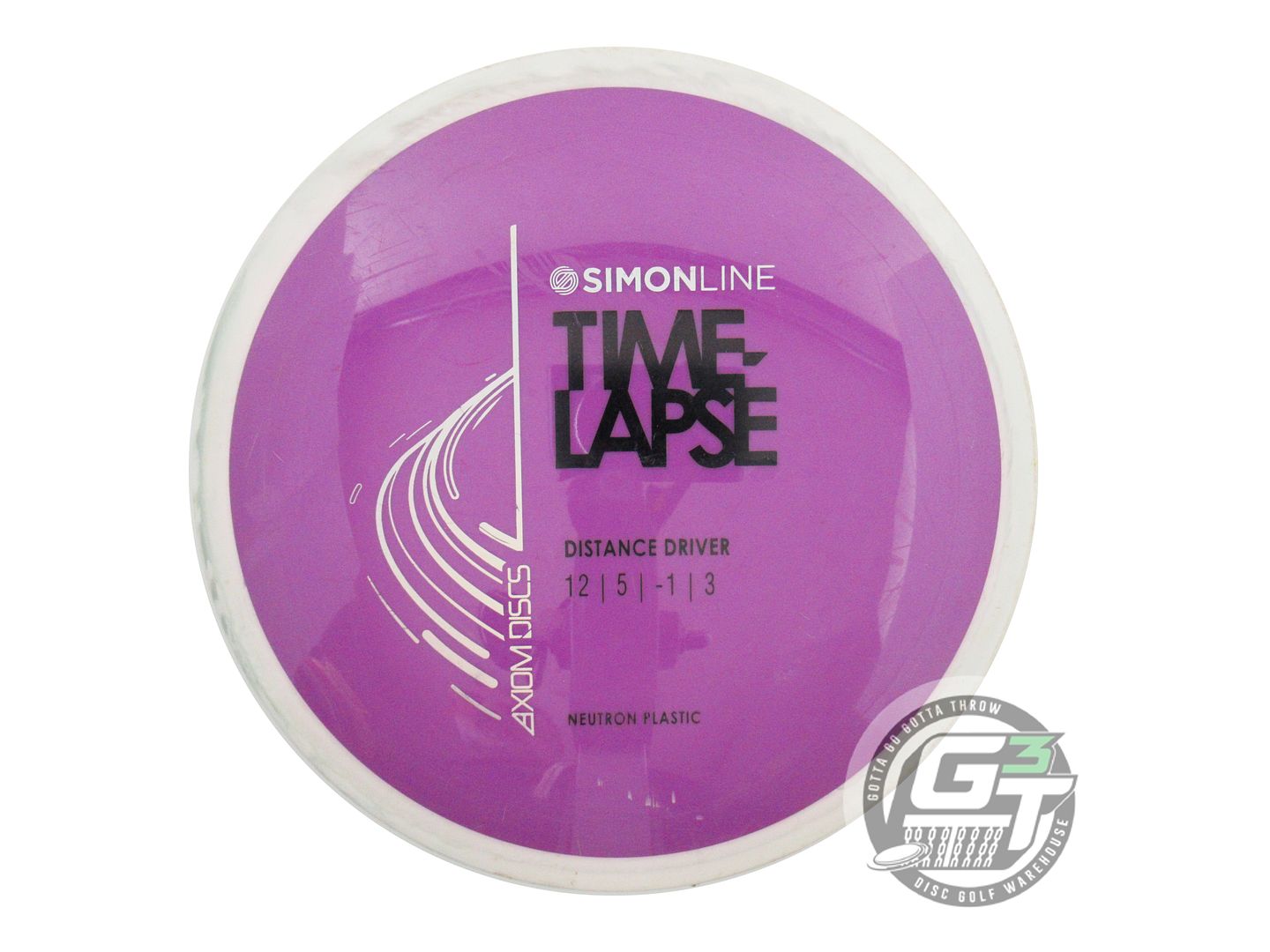 USED Axiom Discs Neutron Time Lapse 172g Purple White Rim Driver Golf Disc