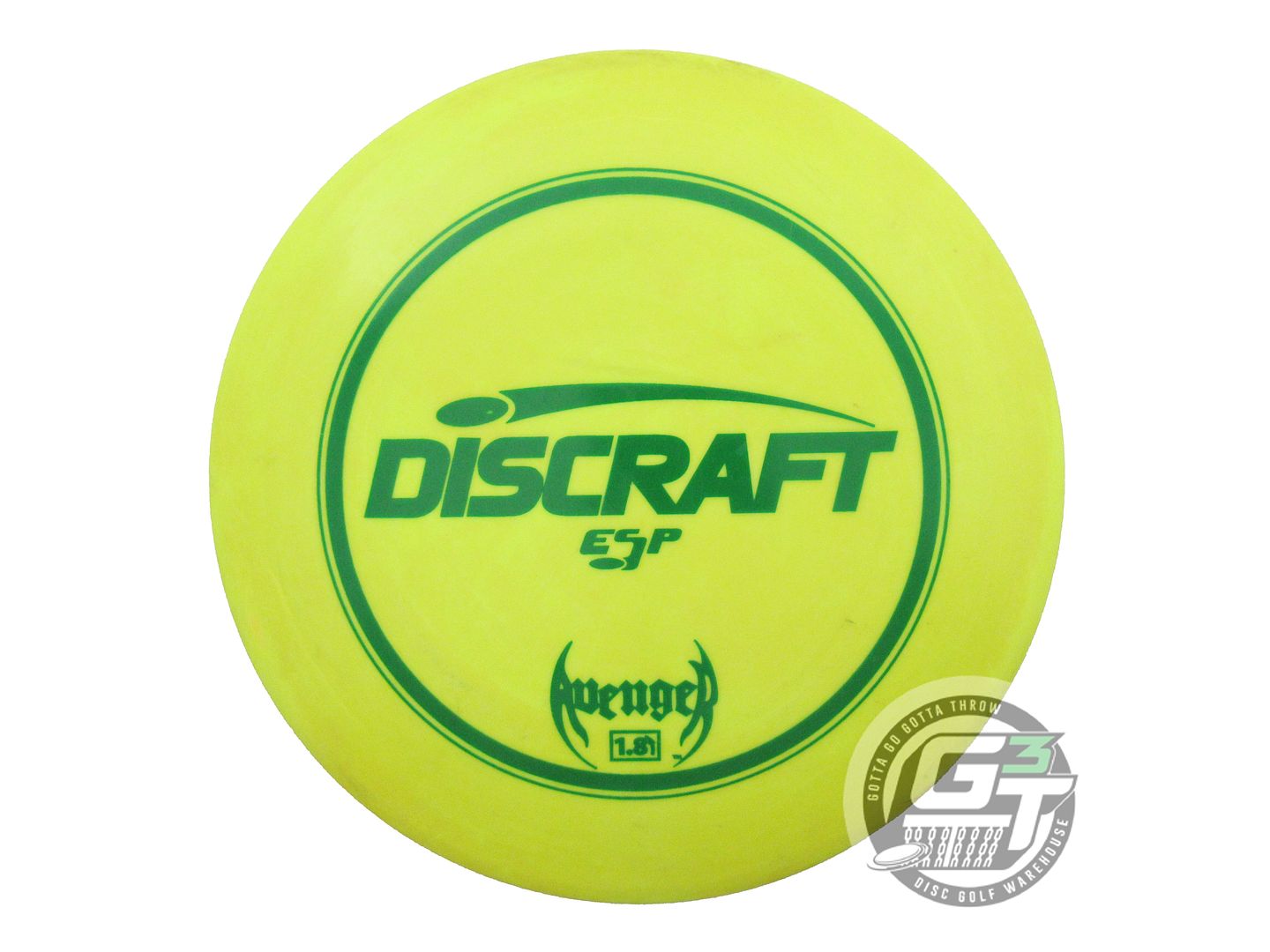 USED Discraft ESP Avenger 173g Yellow Green Stamp PFN Distance Driver Golf Disc