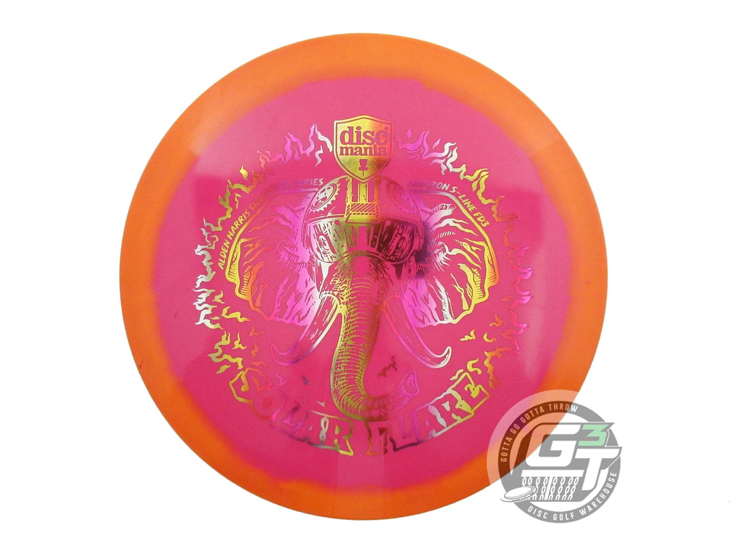 USED DiscMania SOLAR FLARE Horizon S-Line FD3 174g Orange-Pink Driver Golf Disc