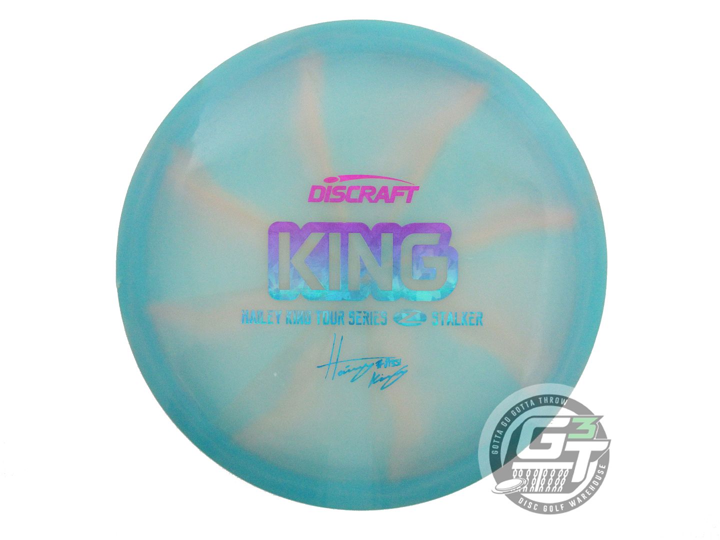 USED Discraft [KING] Z Swirl Stalker 176g Teal-Peach Driver Golf Disc