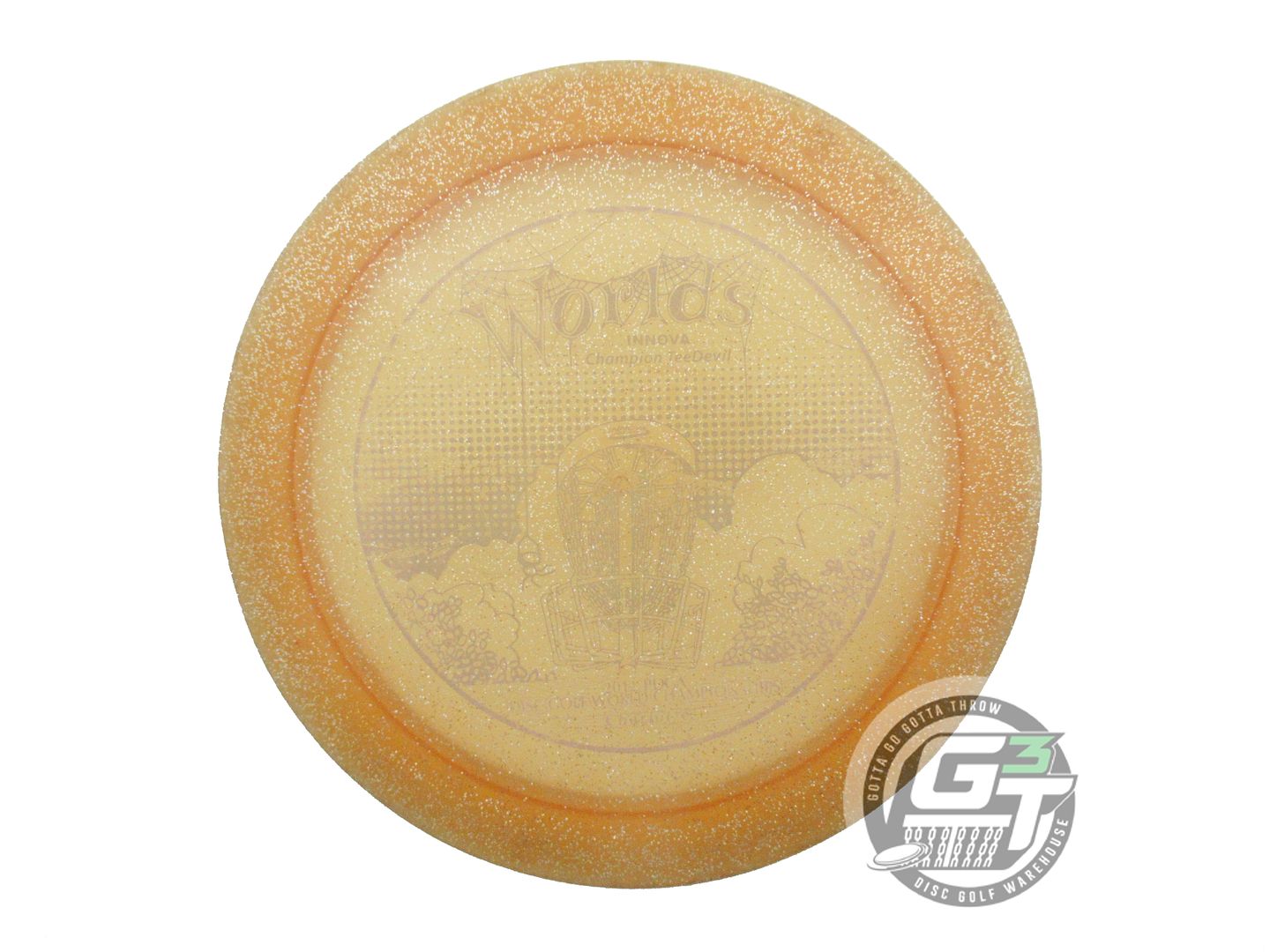 USED Innova Metal Flake Champion Teedevil 173g Peach Distance Driver Golf Disc