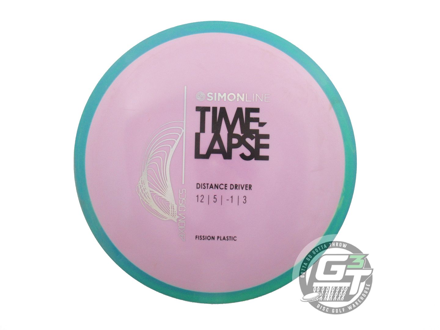 USED Axiom Discs [LIZOTTE] Fission Time Lapse 167g Lilac Teal Rim Driver Disc