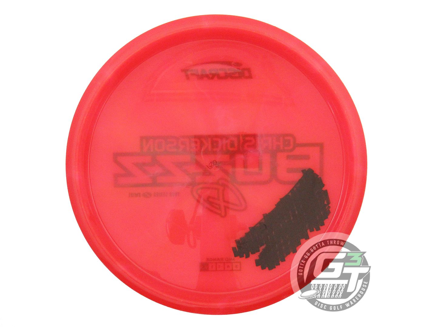 USED Discraft [DICKERSON] Z Swirl Buzzz 180g Red Black Stamp Midrange Golf Disc
