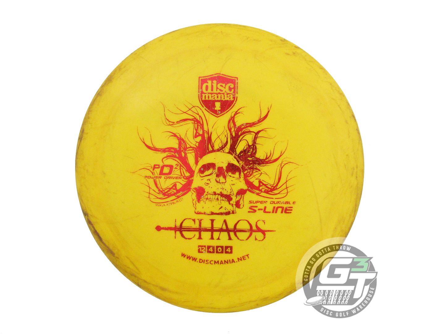 USED DiscMania S-Line PD2 CHAOS 172g Yellow Red Foil OOP Distance Driver Disc