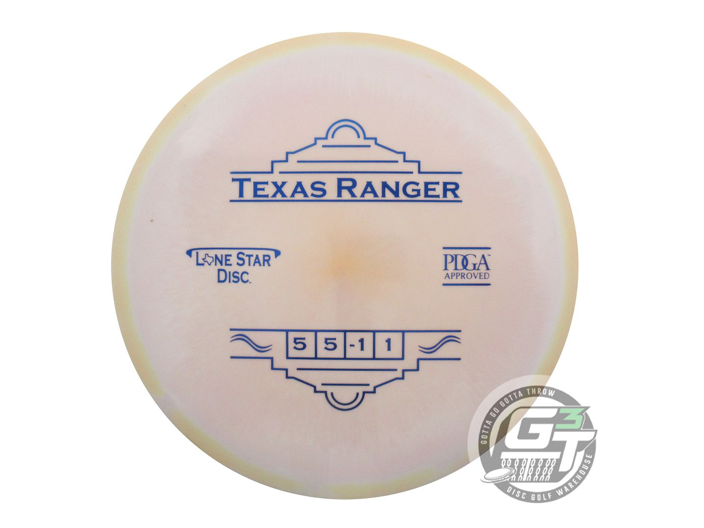 USED Lone Star Alpha Texas Ranger 174g Peach-Lilac Blue Foil Midrange Golf Disc