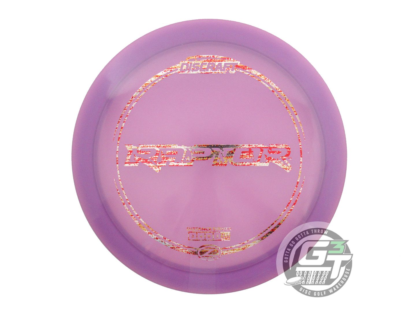 USED Discraft Z Raptor 175g Purple Red Static Foil Distance Driver Golf Disc