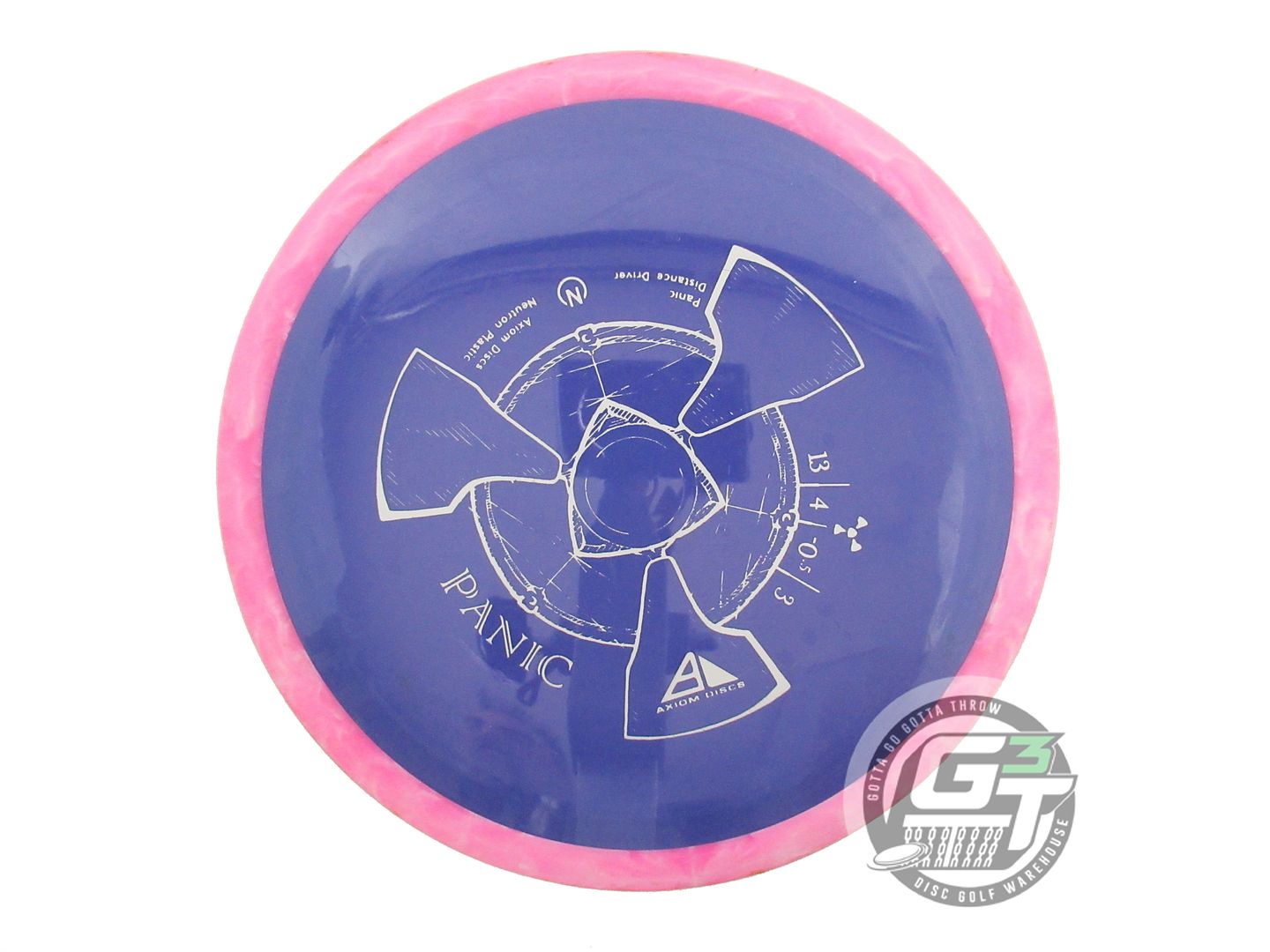 USED Axiom Discs Neutron Panic 174g Purple Pink Rim Distance Driver Disc