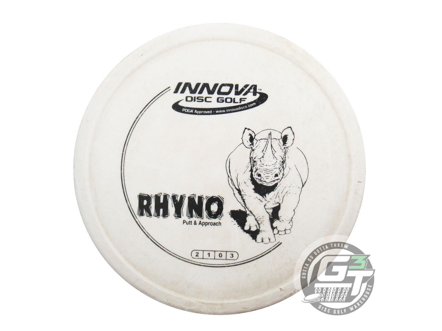 USED Innova DX Rhyno 167g White Black Stamp Putter Golf Disc