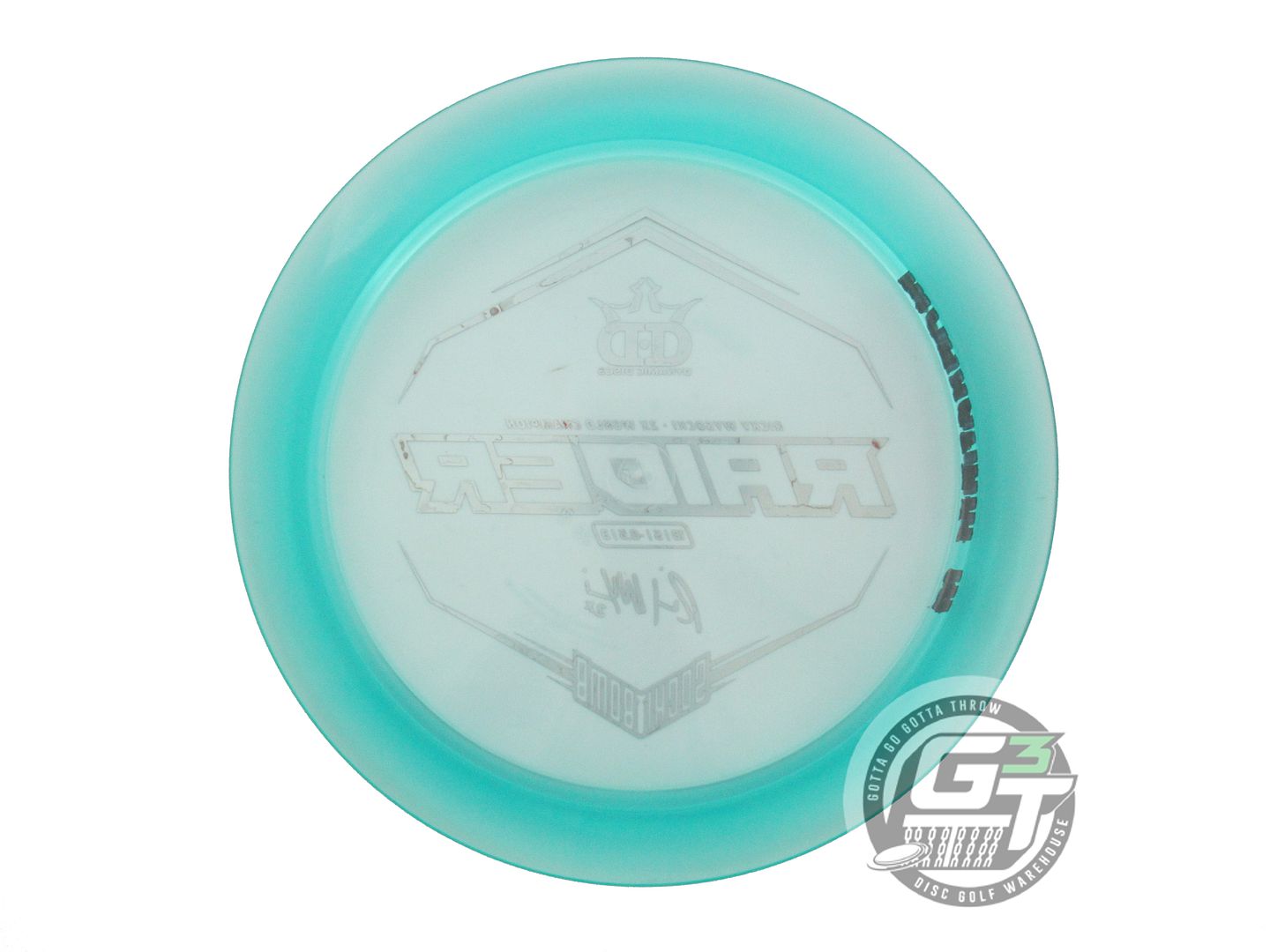 USED Dynamic Discs [WYSOCKI] Lucid Raider 176g Seafoam Red Foil Driver Golf Disc
