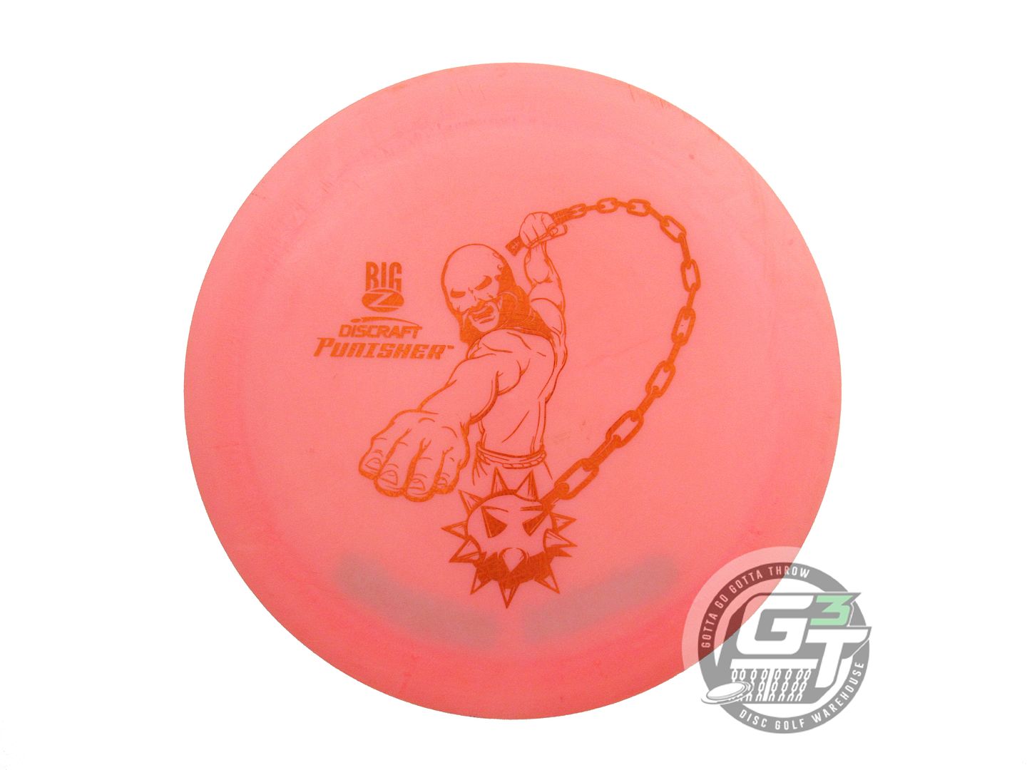 USED Discraft Big Z Punisher 169g Pink Orange Foil Distance Driver Golf Disc