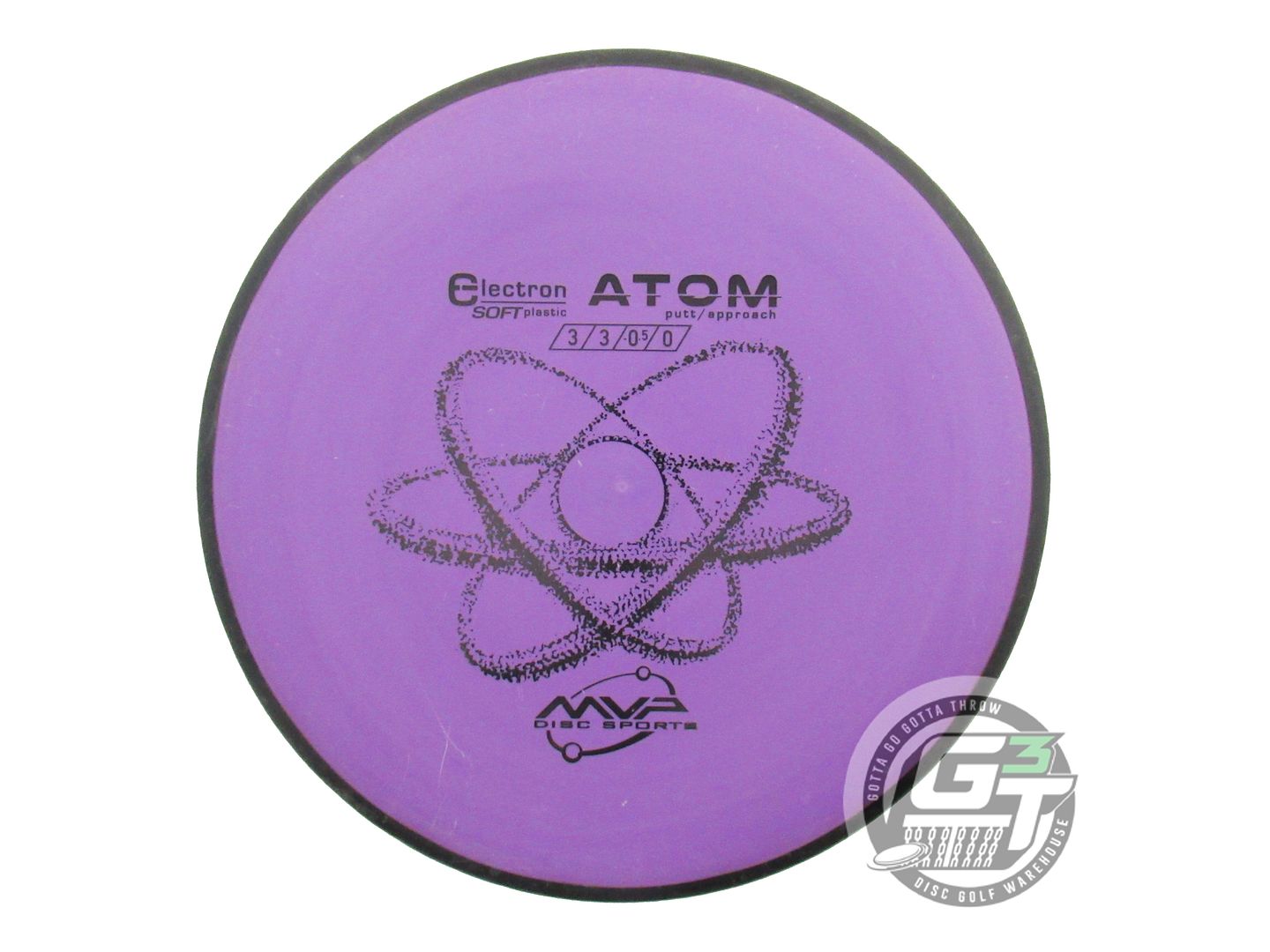 USED MVP Disc Sports Classic Electron Soft Atom 167g Purple Putter Golf Disc