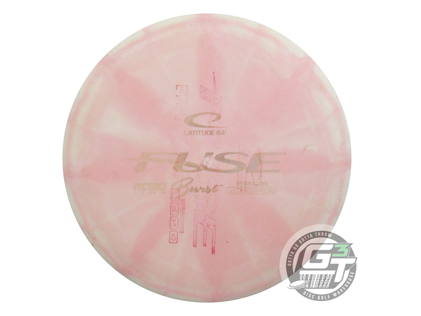 USED Latitude 64 X-OUT Retro Burst Fuse 177g Lt. Pink Midrange Golf Disc