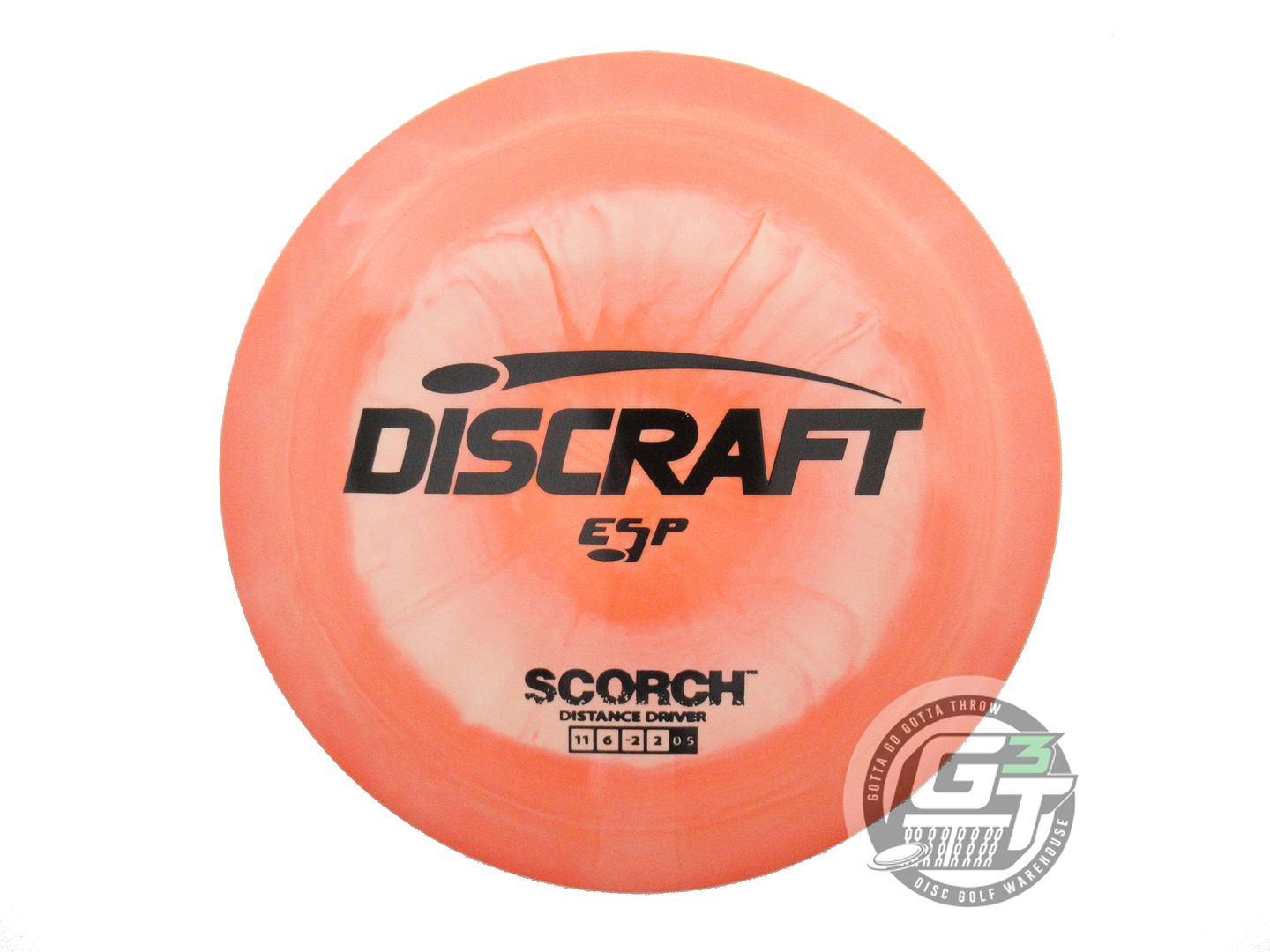 USED Discraft ESP Scorch 173g Orange-Peach Black Stamp Distance Driver Golf Disc