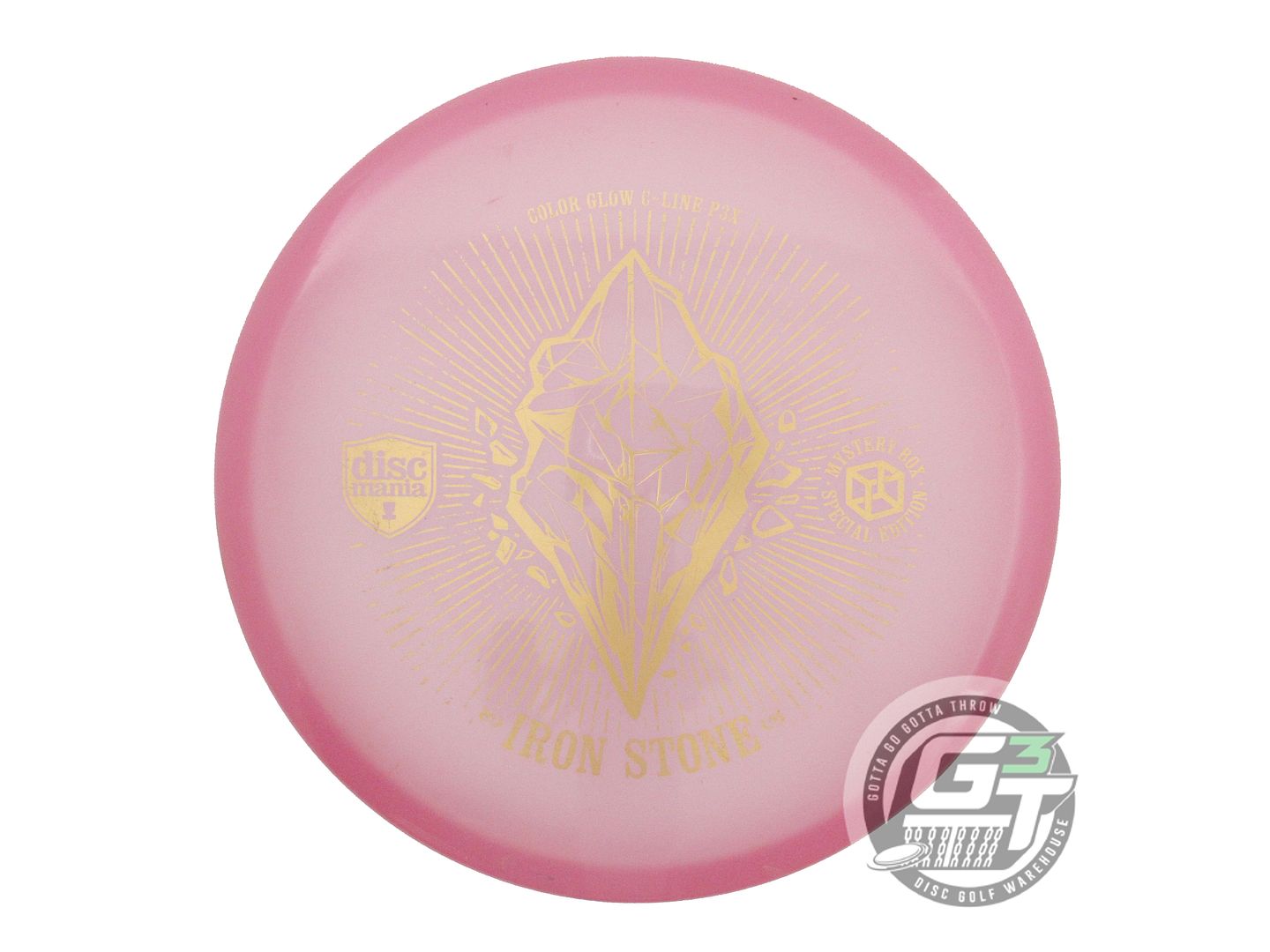 USED DiscMania IRON STONE Glow C-Line P3x 174g Pink Gold Stamp Putter Golf Disc